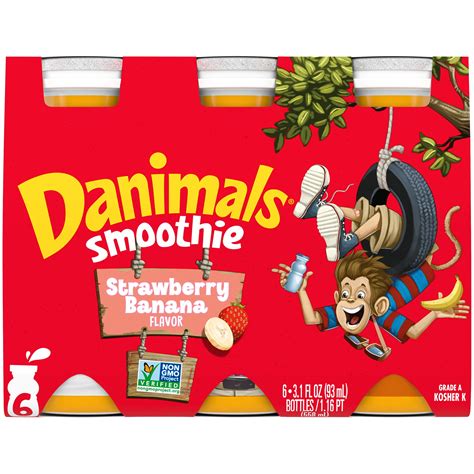 Danimals Smoothie Swingin' Strawberry Banana logo