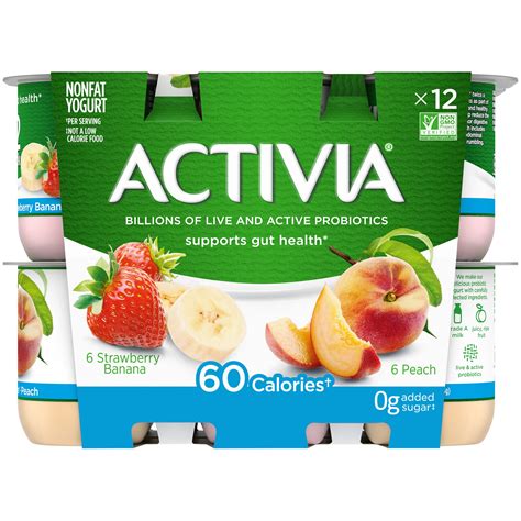 Dannon Activia Peach and Strawberry Pack
