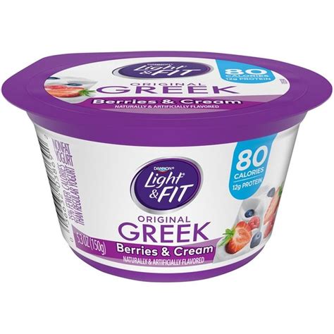 Dannon Light & Fit Greek Berries & Cream logo