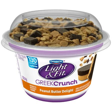 Dannon Light & Fit Greek Crunch Peanut Butter Delight logo