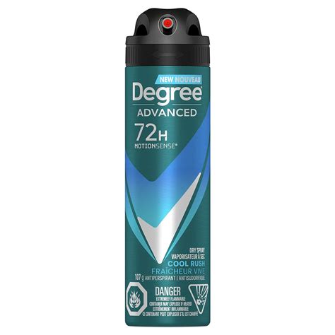 Degree Deodorants Cool Rush Advanced 72H MotionSense Dry Spray logo