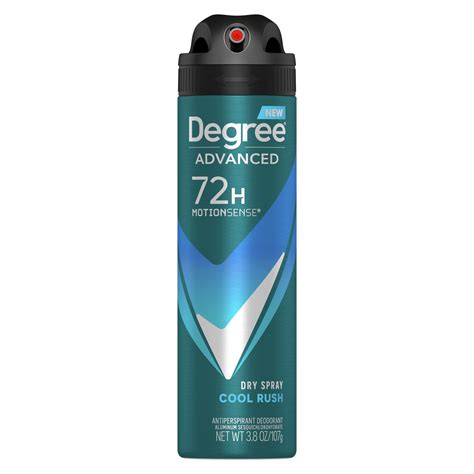 Degree Deodorants Cool Rush Men Advanced 72h Antiperspirant Deodorant Dry Spray logo