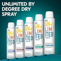 Degree Deodorants Unlimited Clean Antiperspirant Deodorant Dry Spray logo