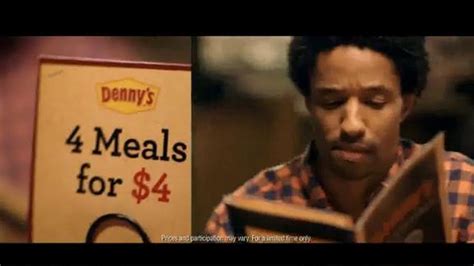 Dennys 4 Meals for $4 TV commercial - Boom