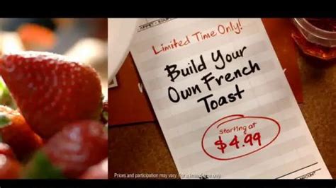 Dennys Build Your Own French Toast TV commercial