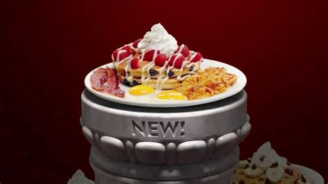Dennys Red, White & Blue Pancakes TV commercial - commerciallight Stack: Tastes Like Freedom