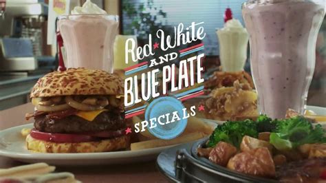 Denny's Red, White and Blue Plate logo