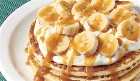 Denny's Salted Caramel & Banana Cream Pancakes