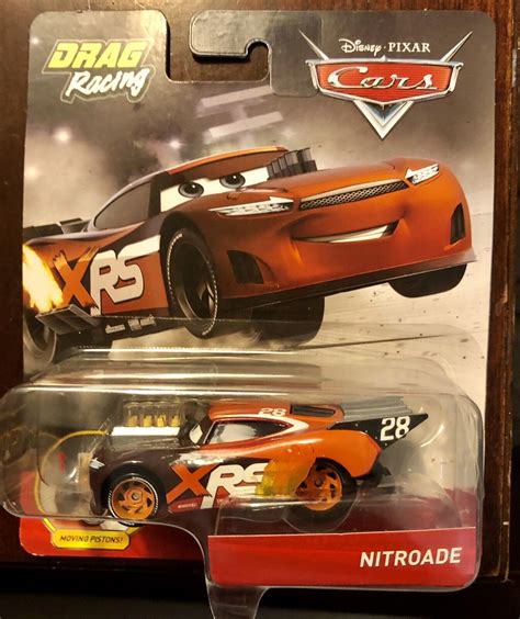 Disney Pixar Cars (Mattel) XRS Drag Racing Tim Treadless logo