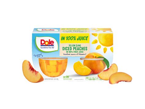 Dole Fruit Bowls: Diced Peaches logo