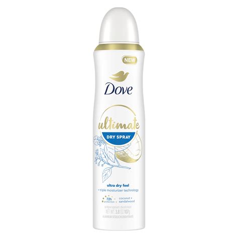 Dove (Deodorant) Ultimate Coconut & Sandalwood Antiperspirant Deodorant Dry Spray logo
