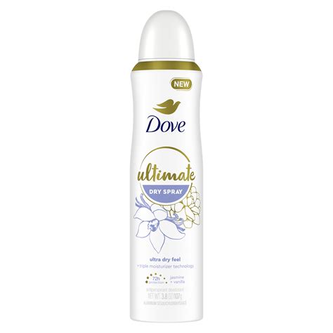 Dove (Deodorant) Ultimate Jasmine & Vanilla Antiperspirant Deodorant Dry Spray logo