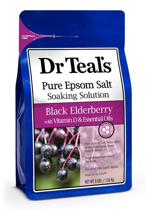 Dr Teal's Black Elderberry Pure Epsom Salt Soaking Solution