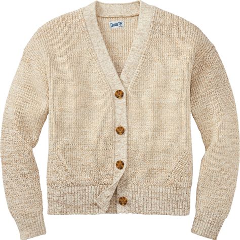 Duluth Trading Company Womens Plus Heritage Shaker Stitch Cardigan Sweater