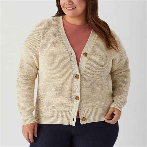 Duluth Trading Company Womens Plus Heritage Shaker Stitch Cardigan Sweater