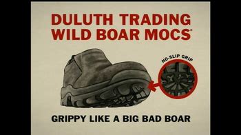 Duluth Trading Wild Boar Mocs TV commercial - Grippy Like a Big Bad Boar