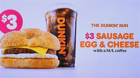 Dunkin' Sausage Egg and Cheese tv commercials