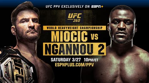 ESPN+ UFC 260 Miocic vs. Ngannou 2 logo