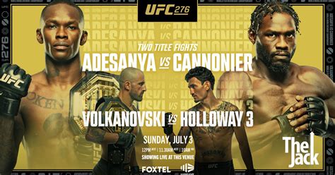 ESPN+ UFC 276 Adesanya vs. Cannonier, Volkanovski vs. Holloway 3 logo