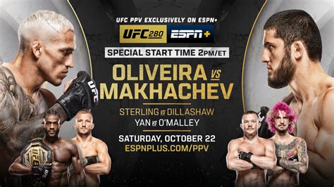 ESPN+ UFC 280: Oliveira vs. Makhachev