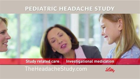 Eli Lilly TV commercial - Pediatric Headache Study