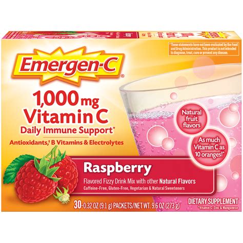 Emergen-C Immune+ Fizzy Drink Mix Packets Raspberry logo