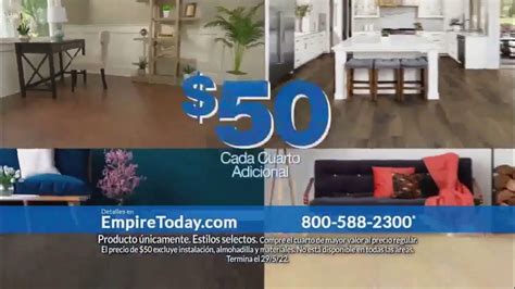 Empire Today Venta Cuartos por $50 TV Spot, '$50 laminado, alfombra y madera'