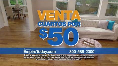 Empire Today Venta Cuartos por $50 TV Spot, 'Compra un cuatro y obtén otro por $50'