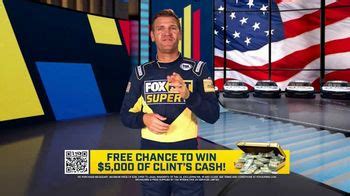 FOX Bet Super 6 TV Spot, 'NASCAR All-Star Race: $5,000' Featuring Clint Bowyer