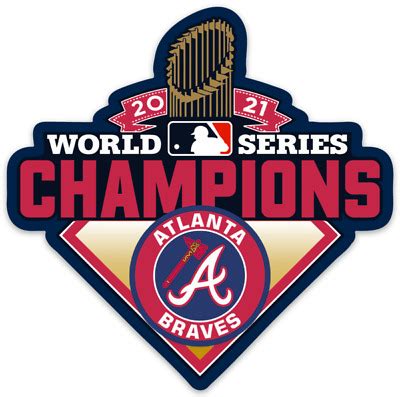 Fanatics.com Atlanta Braves 2021 MLB World Series Champions Logo Baseball with Case photo