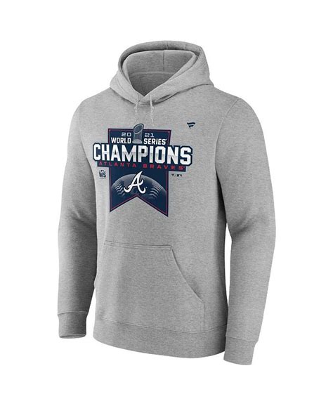 Fanatics.com Atlanta Braves 2021 Postseason Locker Room Pullover Hoodie logo