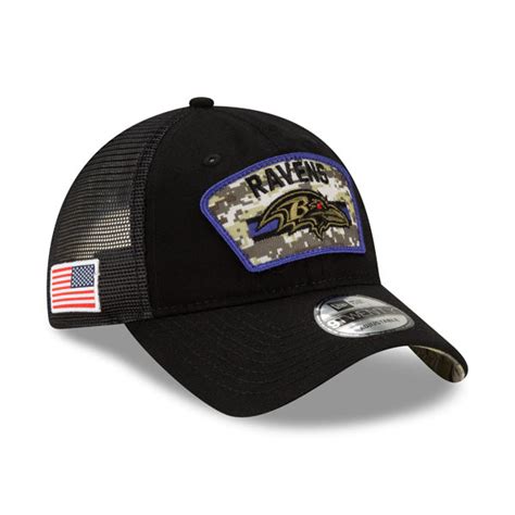 Fanatics.com Baltimore Ravens New Era 2020 Salute to Service 9TWENTY Adjustable Hat