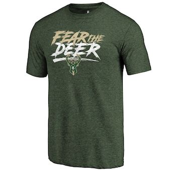 Fanatics.com Milwaukee Bucks Green Fear The Deer Tri-Blend T-Shirt tv commercials