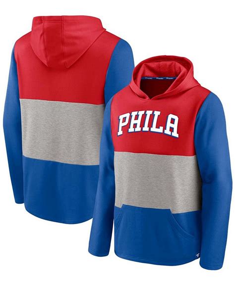 Fanatics.com Philadelphia 76ers Linear Logo Colorblock Tri Blend Pullover Hoodie tv commercials