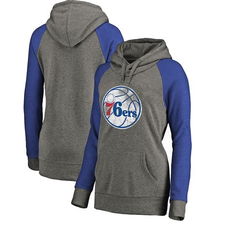 Fanatics.com Philadelphia 76ers Women's True Classics Go All Out Chevron Pullover Hoodie