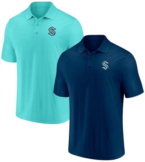 Fanatics.com Seattle Kraken Primary Logo Polo logo