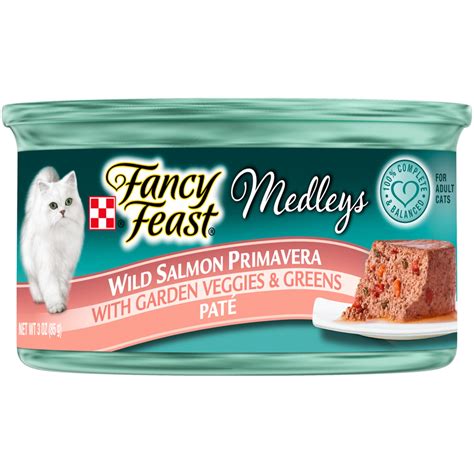 Fancy Feast Medleys Wild Salmon Primavera Paté With Tomatoes, Carrots & Spinach