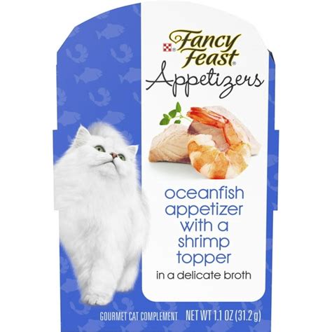 Fancy Feast Oceanfish Appetizer With a Shrimp Topper in a Delicate Broth tv commercials