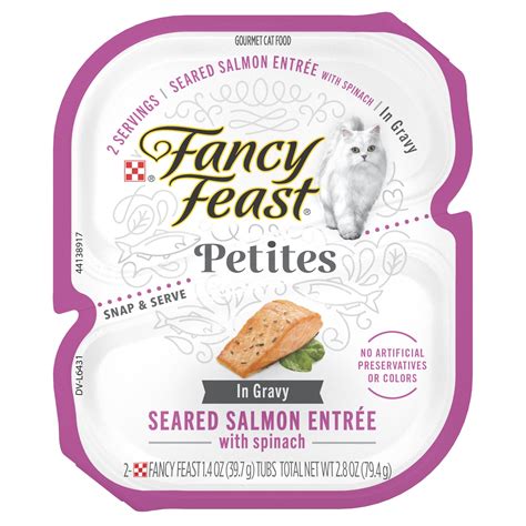 Fancy Feast Petites Seared Salmon Entrée With Spinach logo