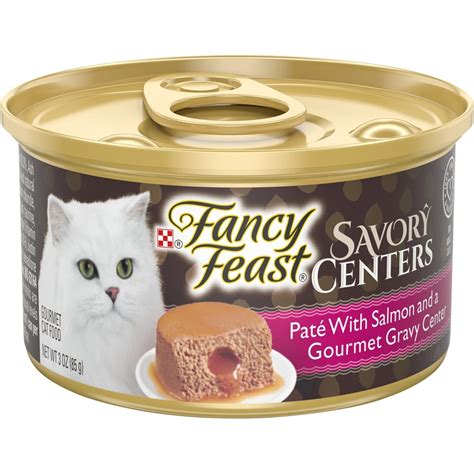 Fancy Feast Savory Center Paté With Salmon and Gourmet Gravy Center Wet Cat Food tv commercials