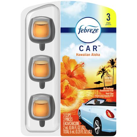 Febreze CAR Hawaiian Aloha Vent Clips logo