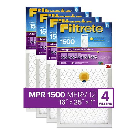 Filtrete 1500 Allergen, Bacteria & Virus Smart Air Filter logo