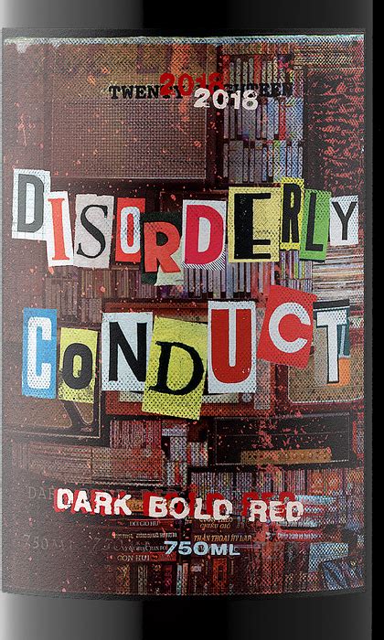 Firstleaf Disorderly Conduct Dark Bold Red logo