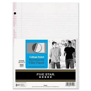 Five Star College Ruled Filler Paper logo