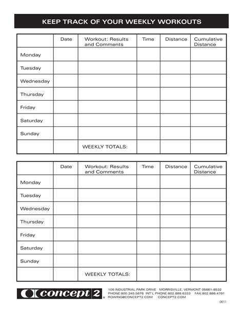 Force Factor 12-Week Workout Log