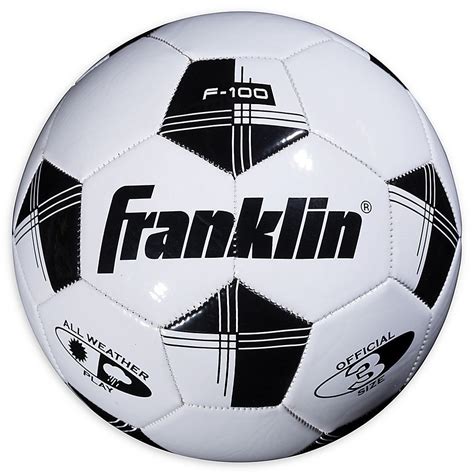 Franklin Sports Competition 100 Soccer Ball, Black and White logo