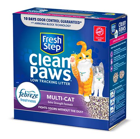 Fresh Step Clean Paws Multi-Cat With Febreze Freshness logo