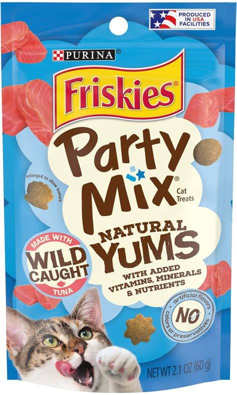 Friskies Natural Yums Party Mix Cat Treats With Real Tuna tv commercials