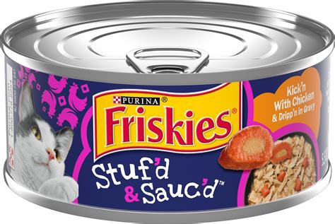 Friskies Stuf'd & Sauc'd Kick'n With Chicken & Dripp'n in Gravy tv commercials