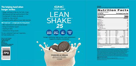 GNC Total Lean Cookies and Cream Lean Shake logo